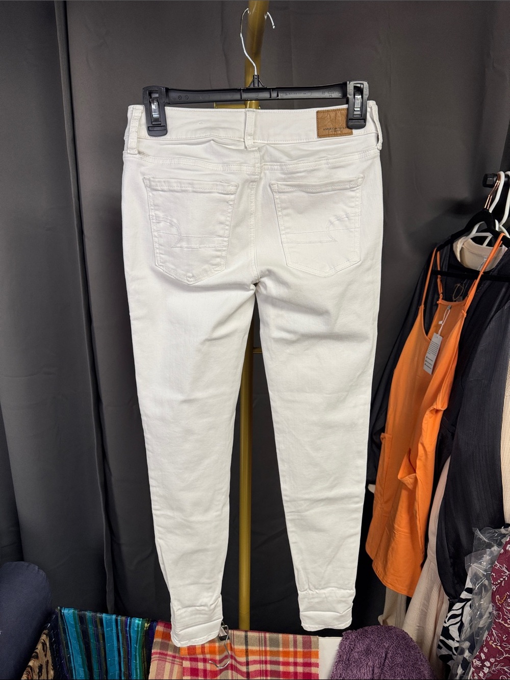 American Eagle Outfitters White Stretch Skinny Jeggings - Picture 4 of 6